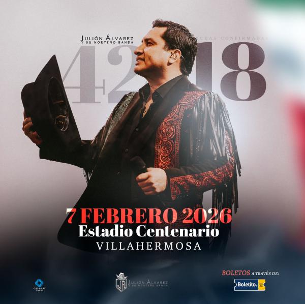 JULIÓN ÁLVAREZ VILLAHERMOSA 2025 - Boletito.com