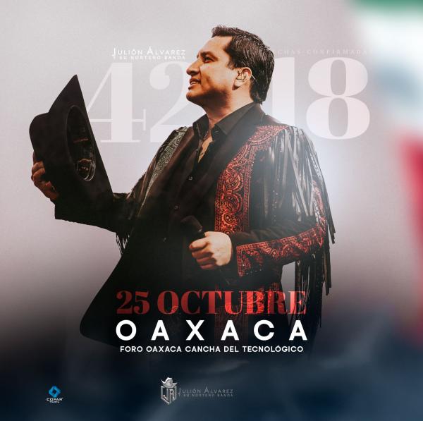 JULION ALVAREZ OAXACA 2025 - Boletito.com