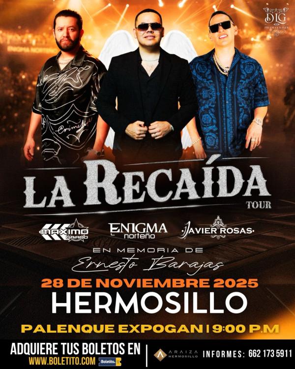 LA RECAIDA TOUR HMO 2025 - Boletito.com