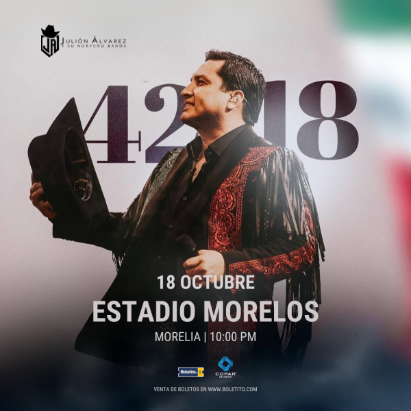 JULIÓN ÁLVAREZ MORELIA 2025 - Boletito.com