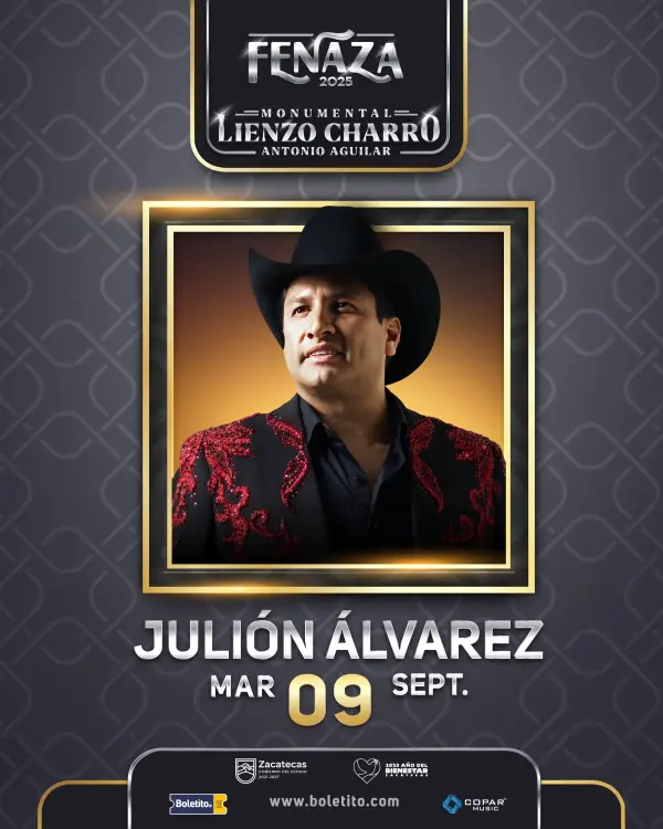JULIÓN ÁLVAREZ 09 SEP FENAZA 2025 - Boletito.com