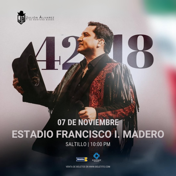 JULION ALVAREZ SALTILLO 2025 - Boletito.com