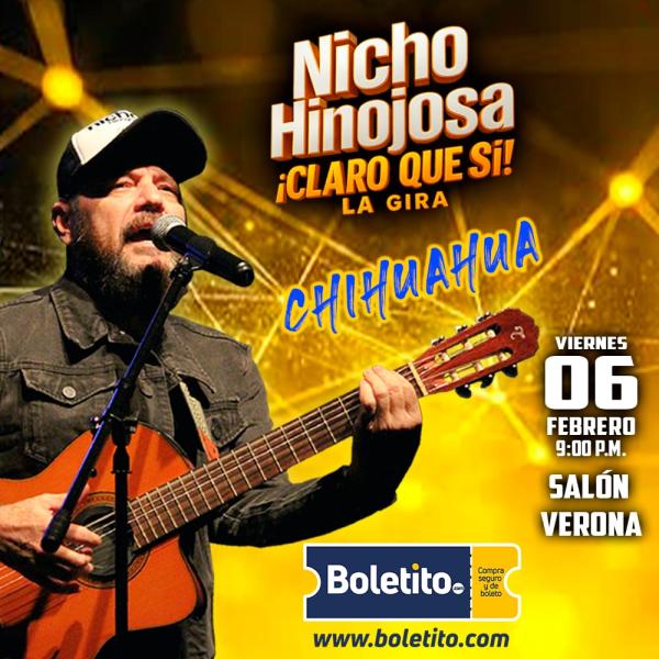 NICHO HINOJOSA ¡Claro que sí! la gira - Boletito.com