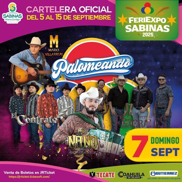 FERIEXPO SABINAS 7 SEPTIEMBRE 2025 - Jrticket