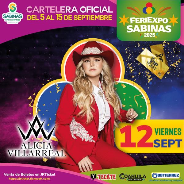 ALICIA VILLARREAL FERIEXPO COAH 2025 - Jrticket